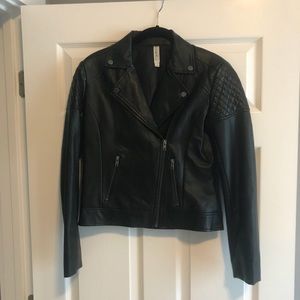 Vegan leather jacket.